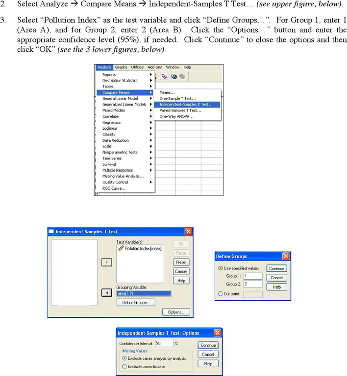 Two-Sample T-Tests in SPSS Page 2