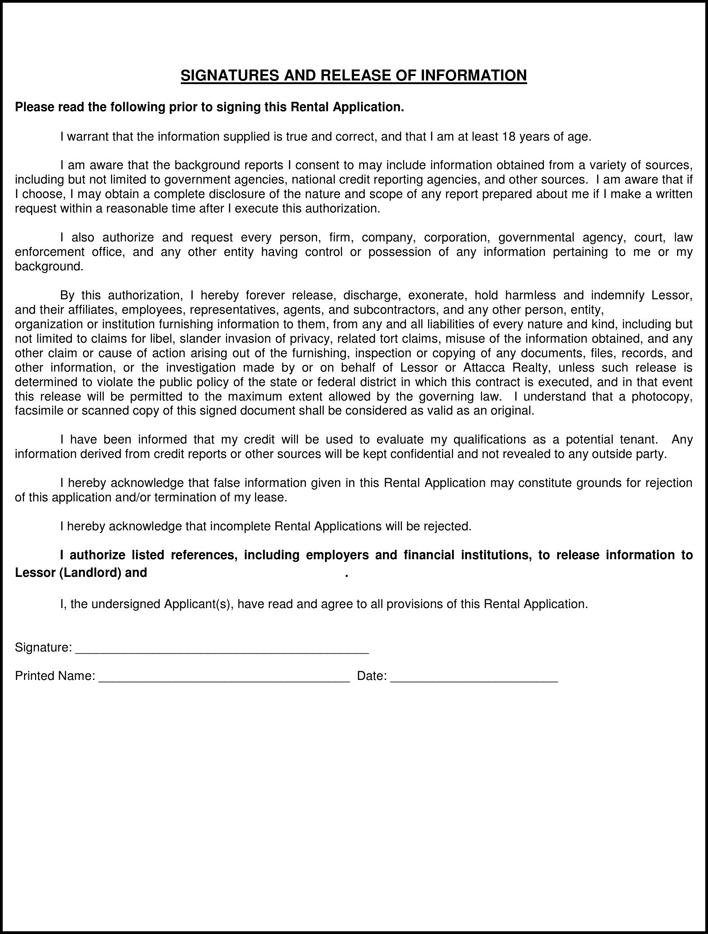 Vermont Rental Application Form Page 3