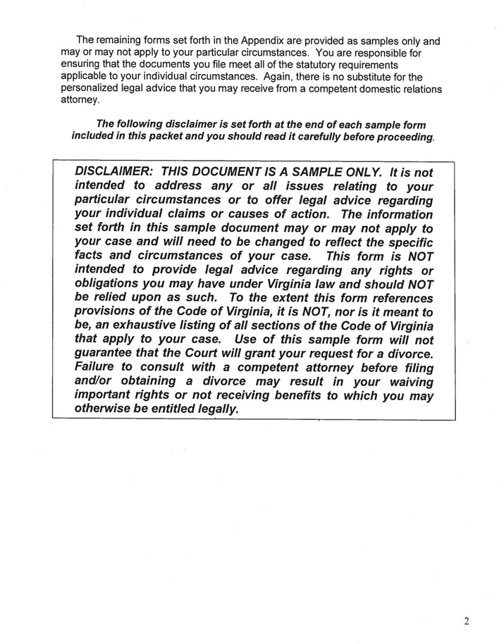 Virginia Separation Agreement Template Page 5