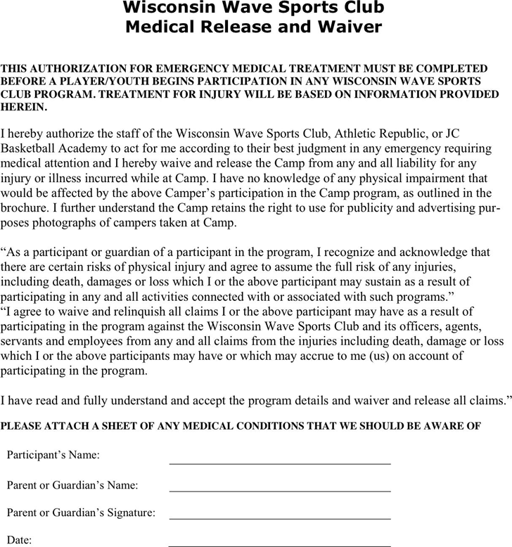 Wisconsin Medical Release Form 2