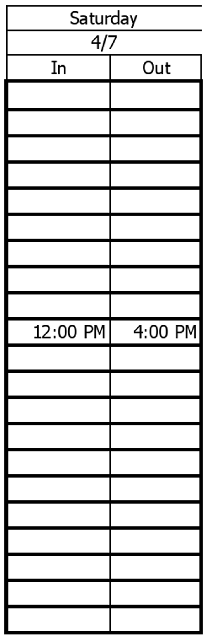 Work Schedule Template 1 Page 2